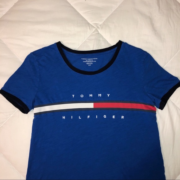 Tommy Hilfiger Women’s Big Logo Line T-shirt - Picture 5 of 7